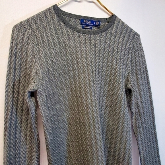 Ralph Lauren Merino Wool Chevron Print Pullover Sweater - Picture 3 of 4